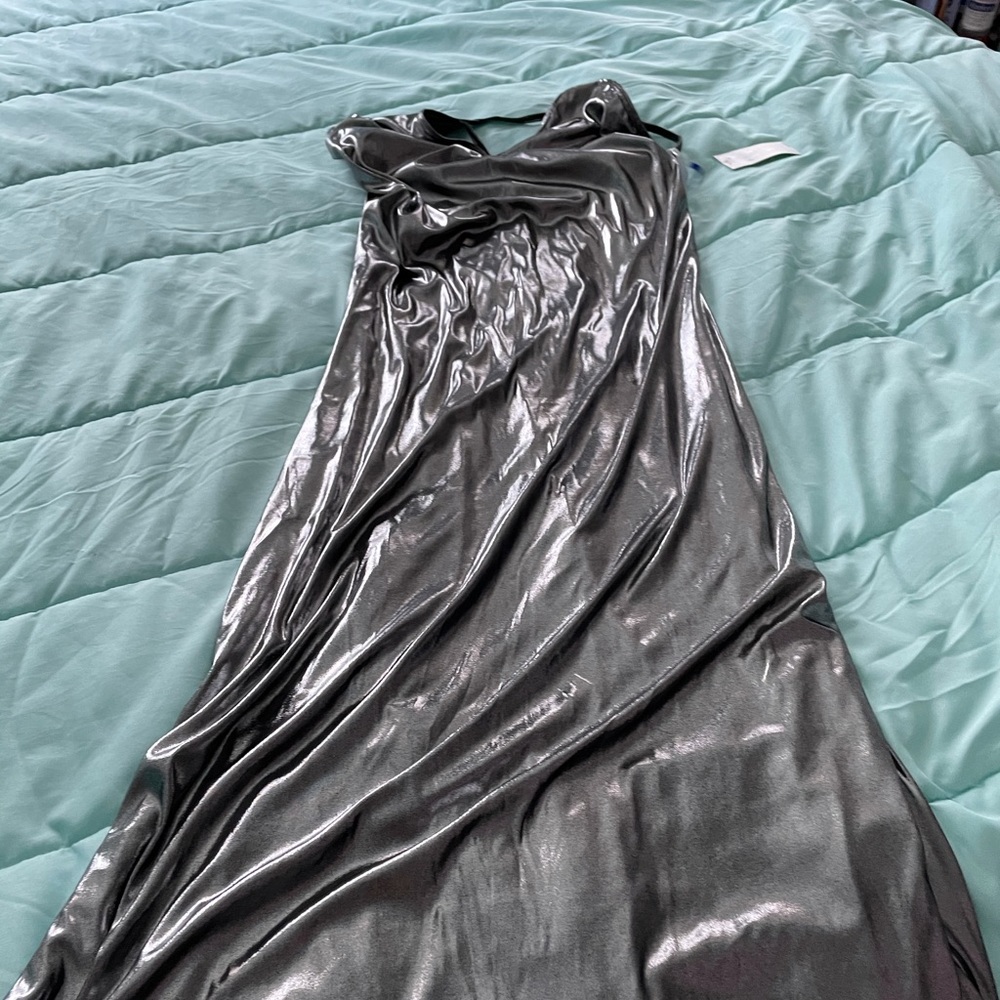 Long metallic dress